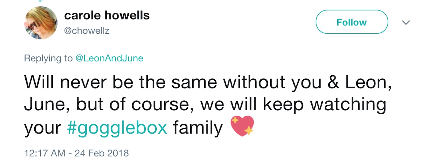 Gogglebox pays tribute to Leon Bernicoff in their latest episode